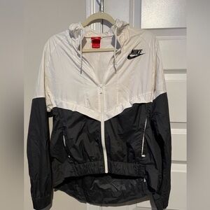 Nike Women's Black and White Bomber Jacket